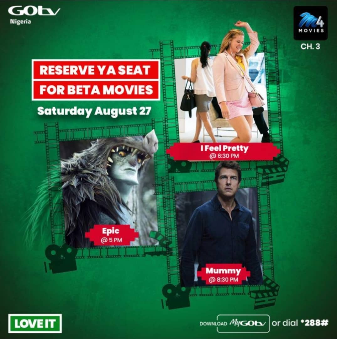 Enjoy Mind-Blowing Movie Magic This Saturday On GOtv(See The Movies Here)