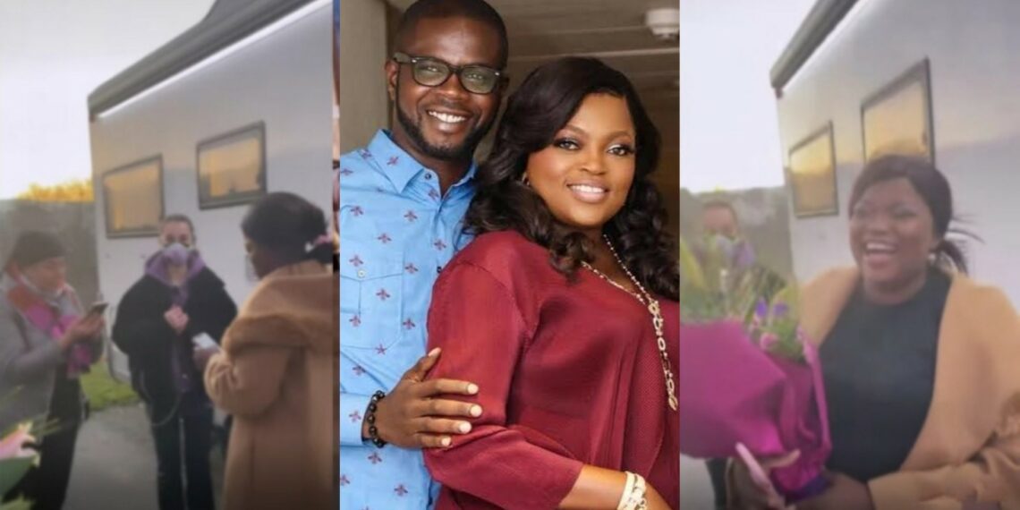 ICYMI: See Video Of Moment JJC Skillz Surprised Funke Akindele On Her 45th Birthday