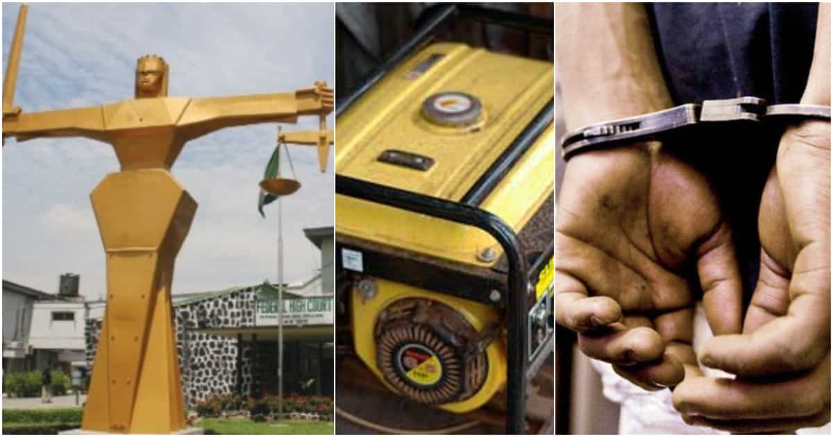 Man Caught Stealing Court Generator