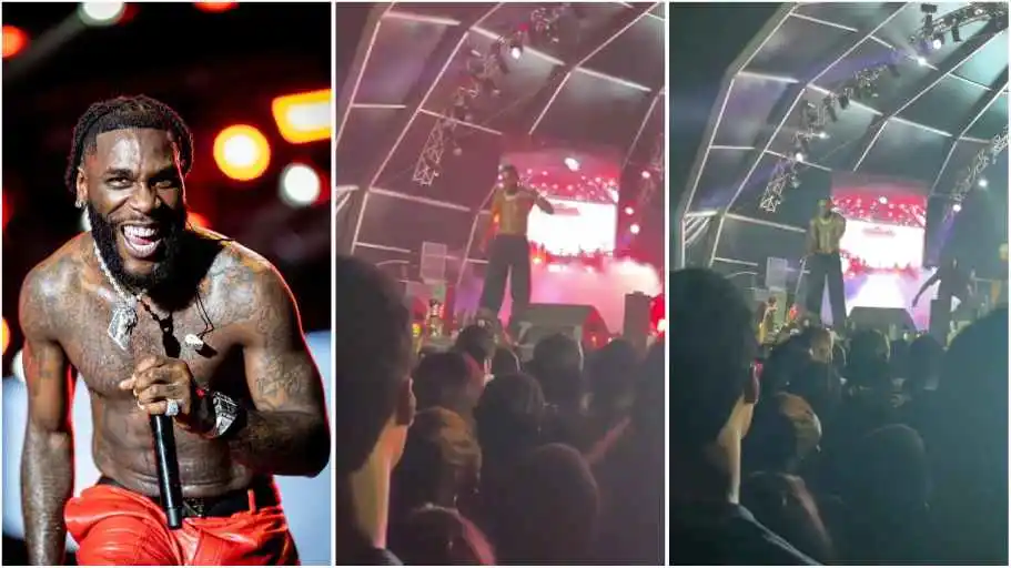 Watch Viral Video Of Moment Burna Boy Kicked A Fan Off Stage