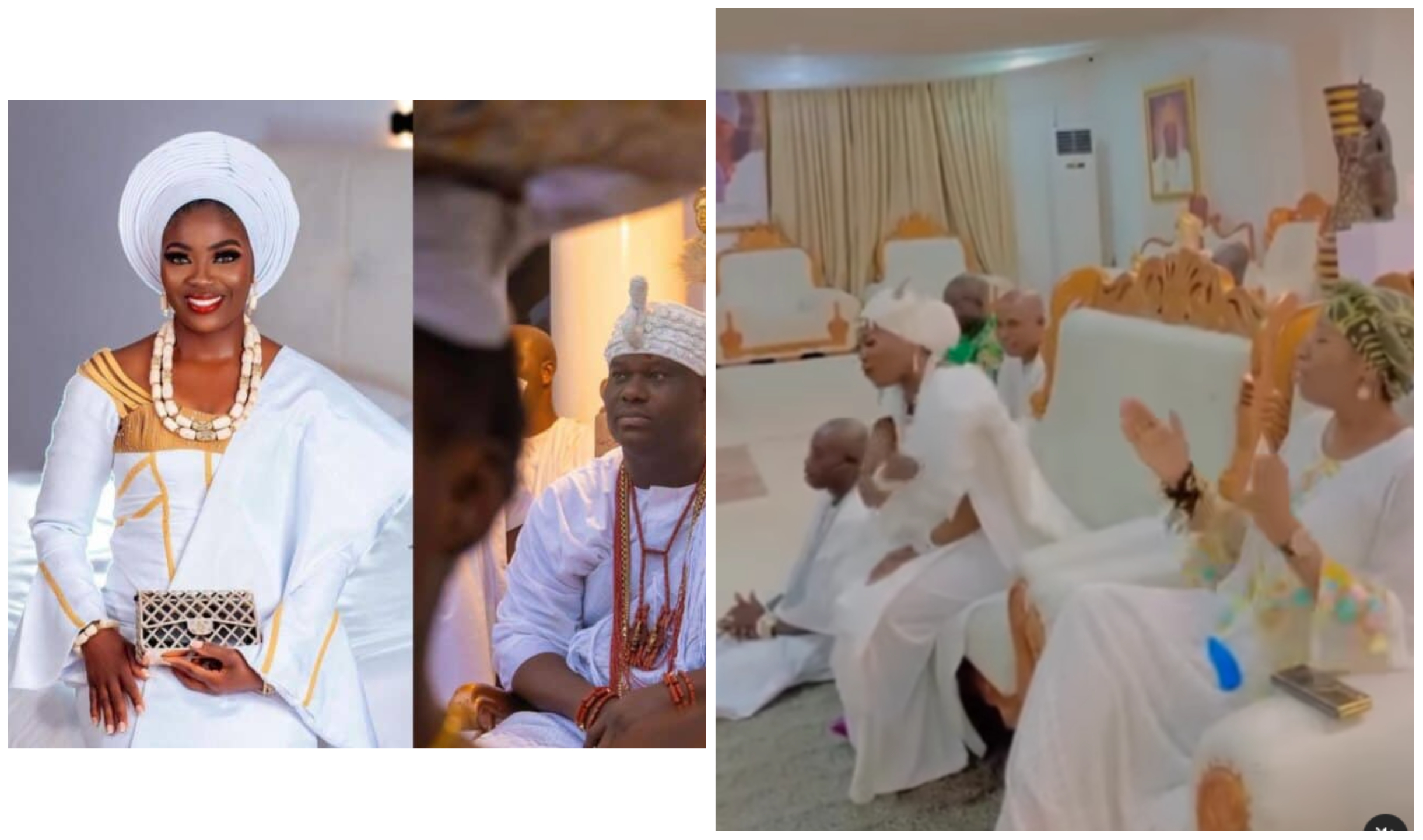 Watch Viral Video Of One Of Ooni Of Ife's Wives Invoking The gods To Give Her Set Of Twins