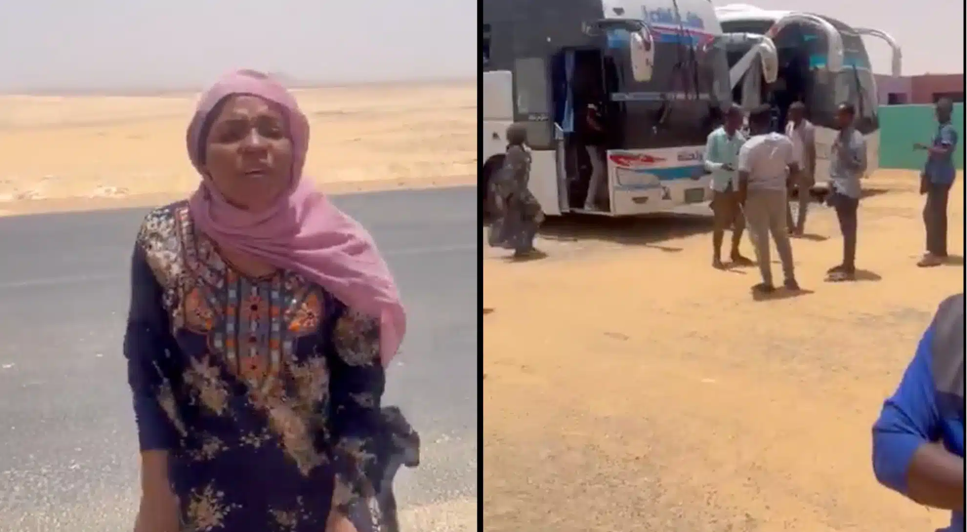 Viral Video Of Nigerians From Sudan Stranded In Desert After Buses’ Fuel Finished