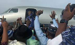 Watch Video Of Moment President-elect, Tinubu Returned To Nigeria
