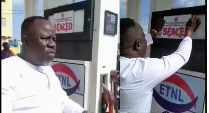 Viral Video Of Filling Station Sealed For Selling Fuel At ₦600 Per Litre