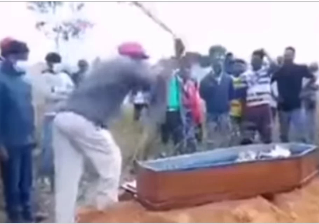 Viral Video Of Mourners Flogging Relative’s Corpse During Funeral With Cane