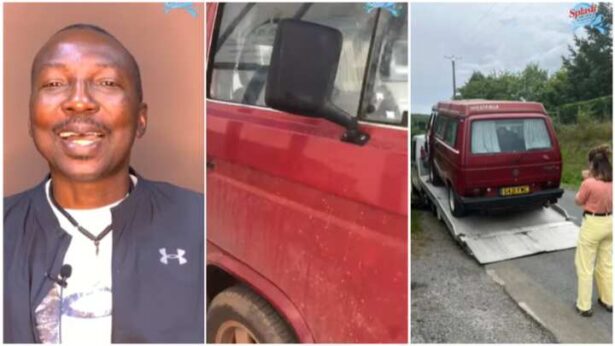 Video Of Nigerian Man Who Drove Danfo Bus From UK To Lagos