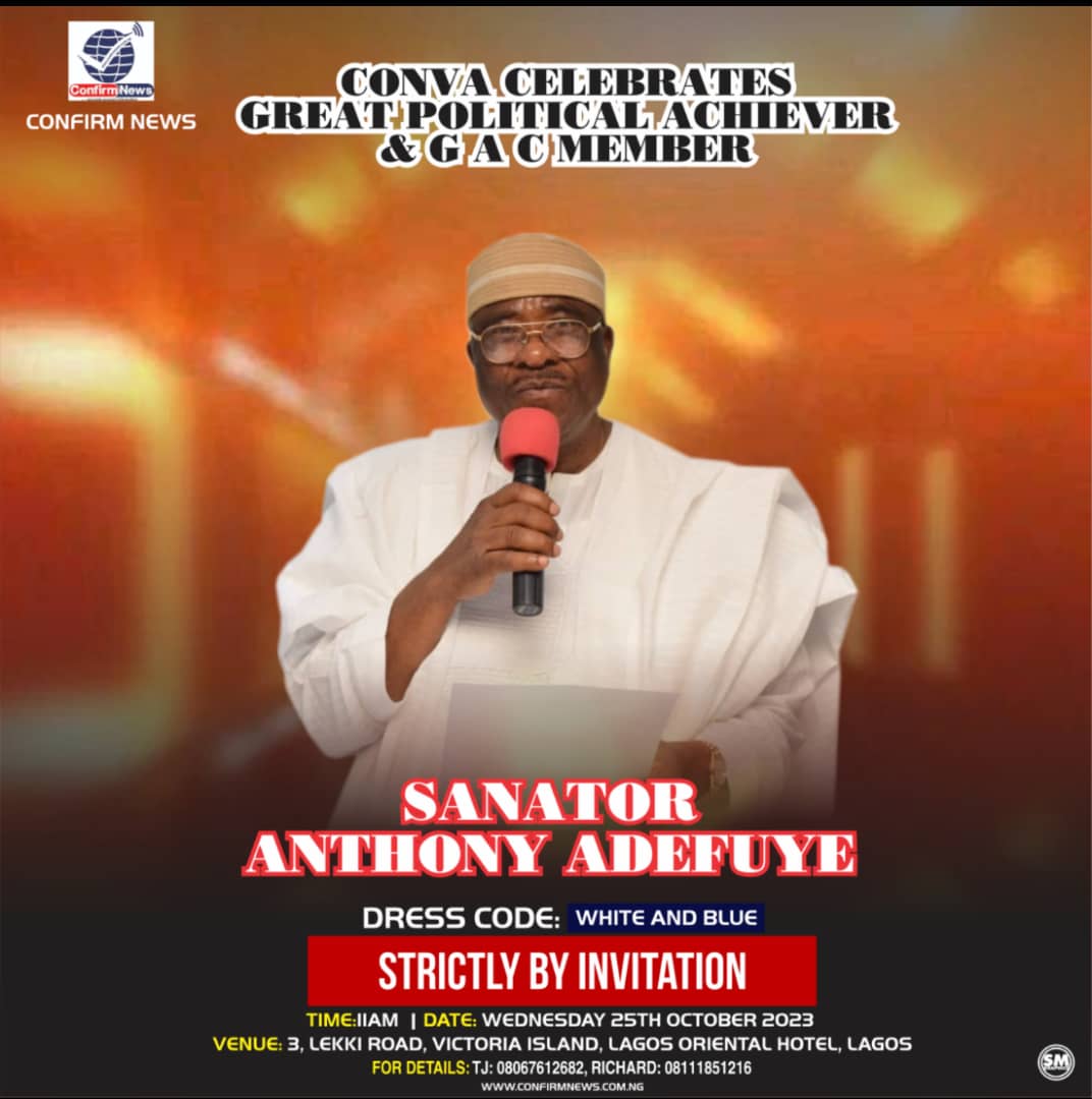 Senator Anthony Adefuye To Attend CONVA 23 Summit