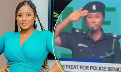 National Anthem: Lady In Police Uniform Who Recited National Anthem Wrongly Begs Nigerians, Nigeria Police Force(VIDEO)