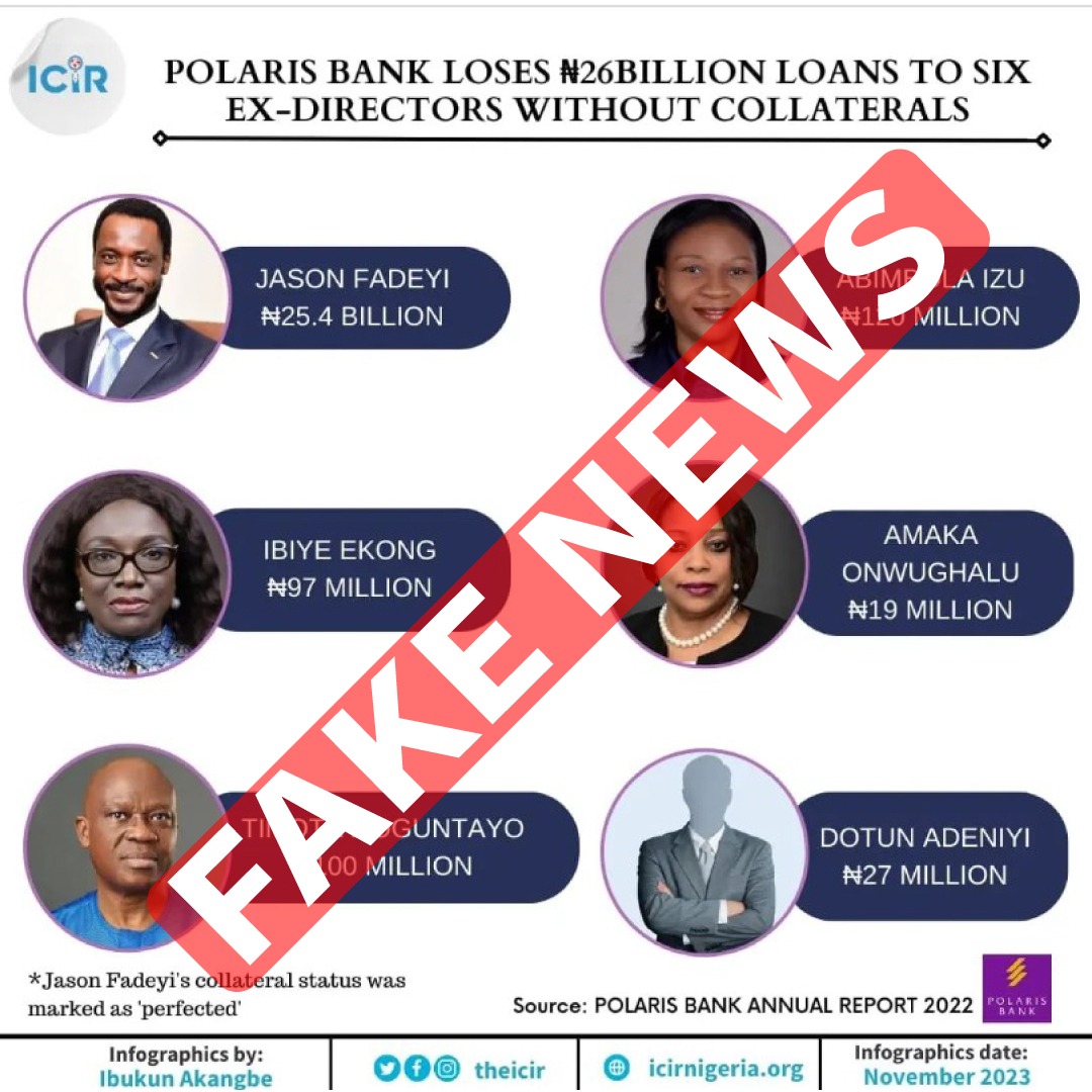 Fact-Checking The Story: Polaris Bank Loses N26bn Loans Granted To 6 Ex-Directors Without Collaterals