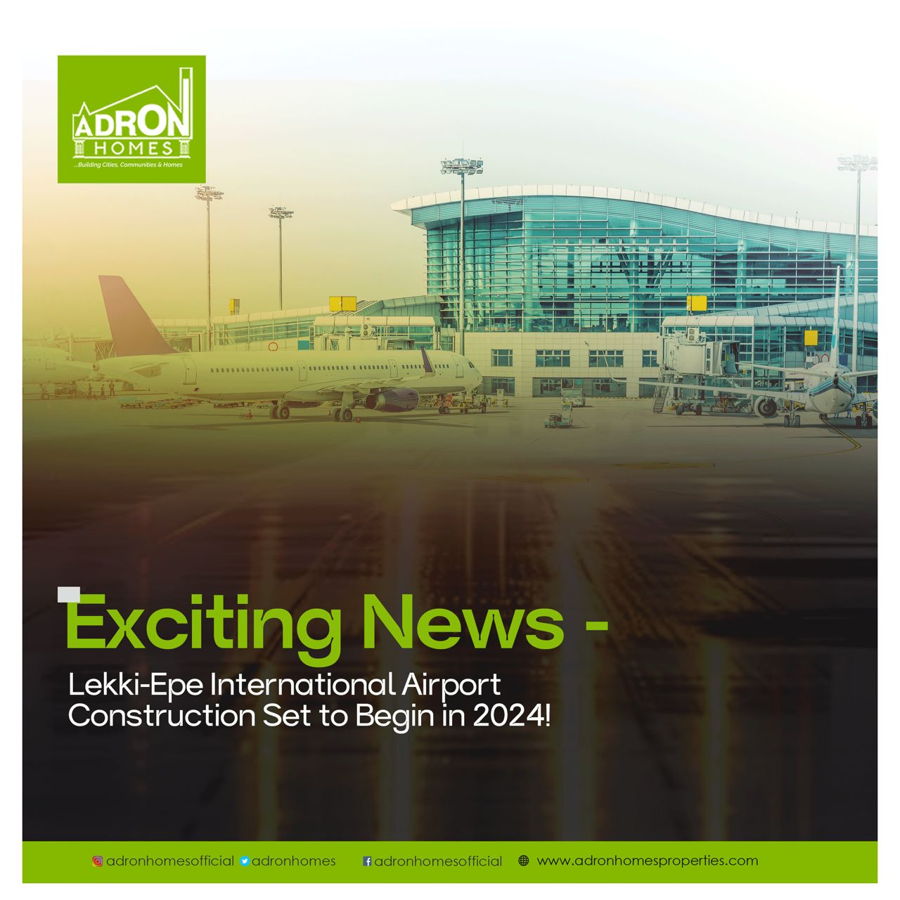 Adron Champions Real Estate Development In Lekki-Epe, Ibeju As LASG Set To Commence Lekki Airport Project