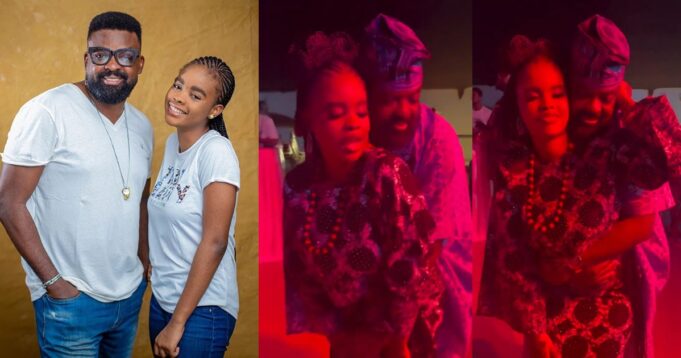 Viral Video Of Kunle Afolayan Rocking His Daughter During Movie Prmiere Of 'Anikulapo'