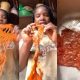BEWARE! See Video As Lady Bought Kilishi That Turned Out To Be Rubber Coated With Pepper