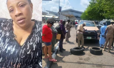 VIDEO: Immigration Finally Arrests Woman Who Tore Her Husband's International Passport At Lagos Airport