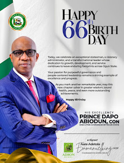 Adron Group Chairman Hails Dapo Abiodun